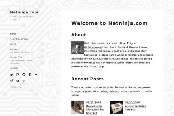 netninja.com site used Twentyfifteen-netninja