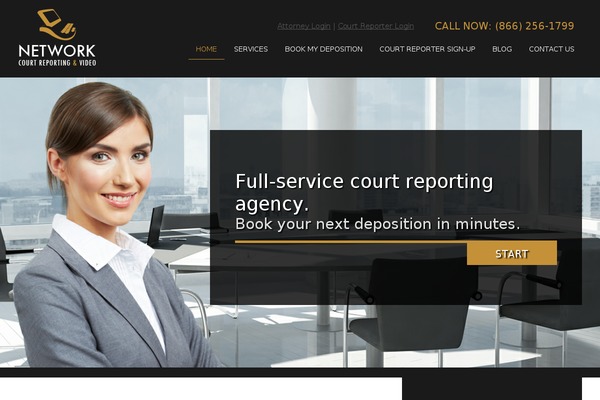 networkcourtreporting.com site used Headway