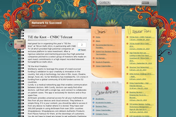 networktosucceed.in site used Wp-theme-notepad-chaos