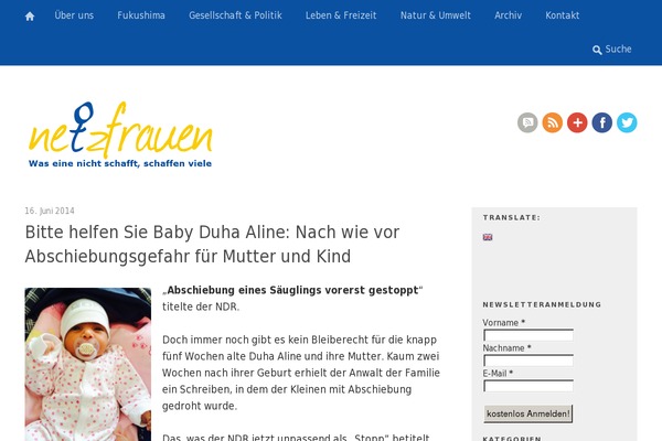 netzfrauen.org site used Netzfrauen