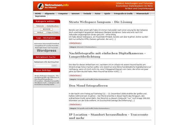 netzwissen.info site used Wp Multiflex 3