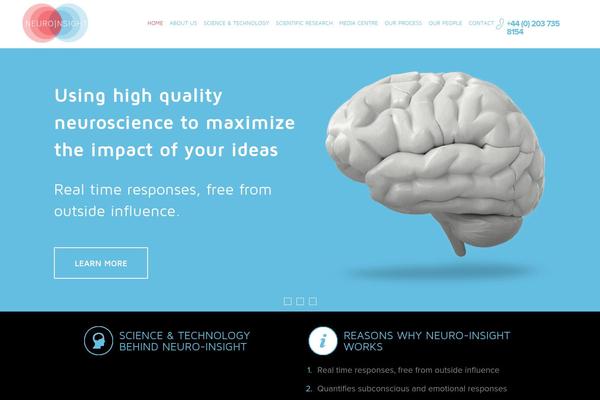 Neuro theme site design template sample