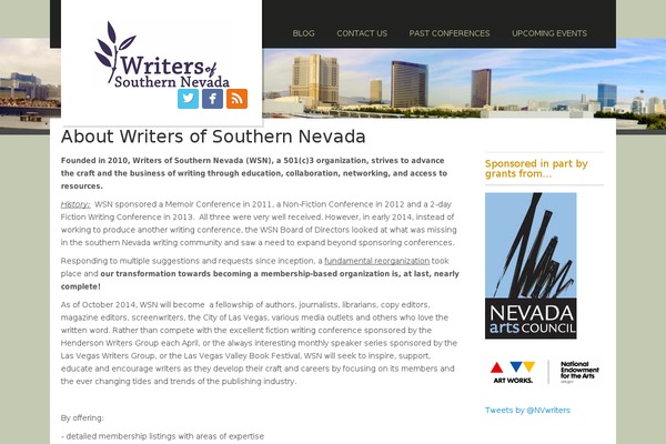 nevadawriters.org site used Sutra