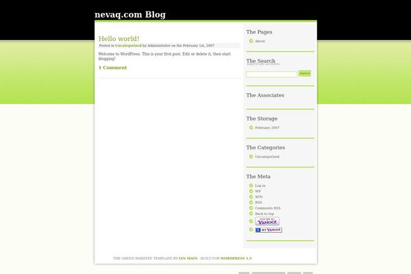 Greenmarinee theme site design template sample