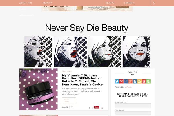 neversaydiebeauty.com site used Rt-the3