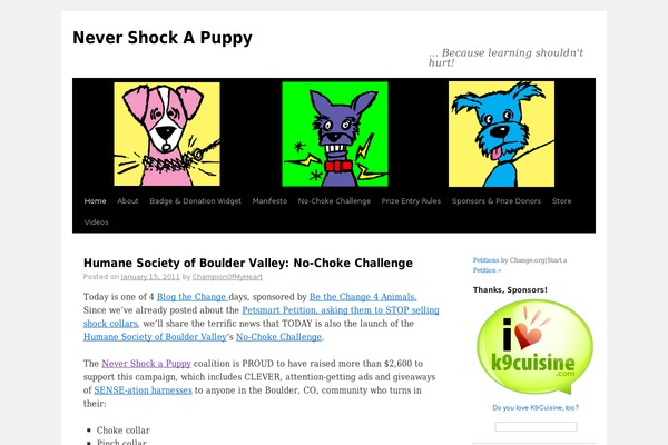 WordPress website example screenshot