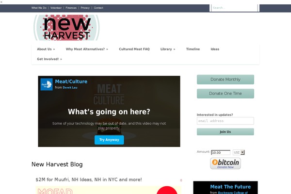 new-harvest.org site used Bangkok Press 1.11
