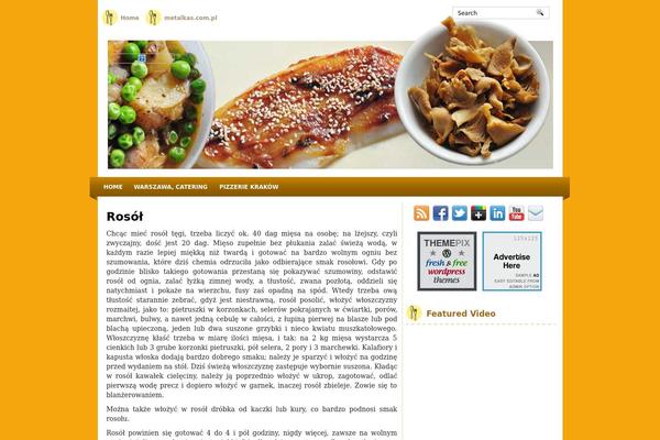 Myrecipe theme site design template sample