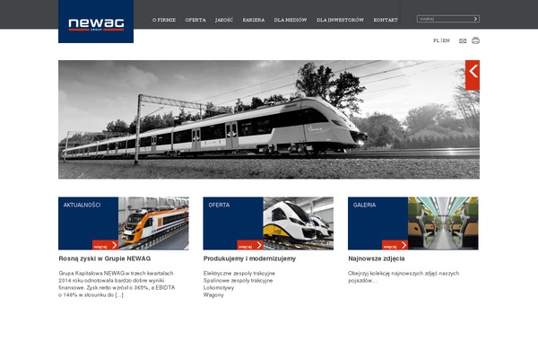 newaggliwice.pl site used Newag