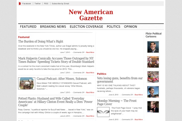 newamericangazette.com site used Advancednewspaper