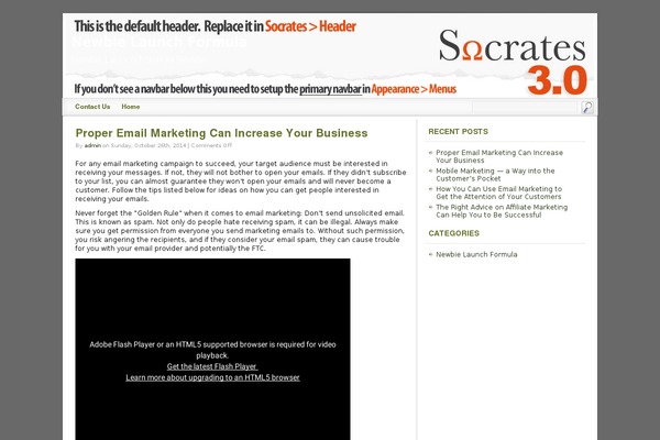 Socrates theme site design template sample