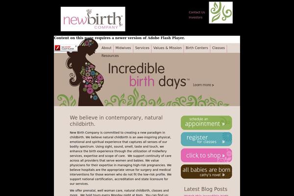 newbirthcompany.com site used Belle