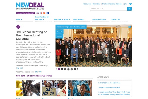 newdeal4peace.org site used Newdeal