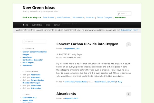 Twenty Eleven theme site design template sample