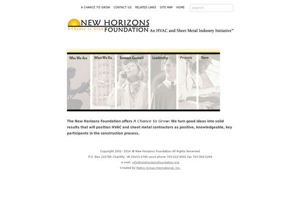 newhorizonsfoundation.org site used New-horizons-2019