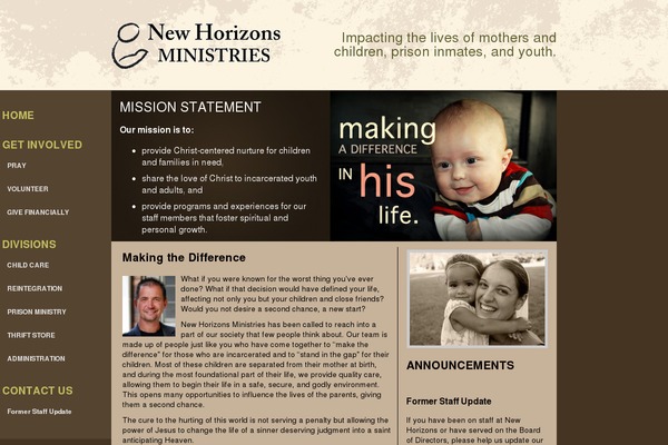 newhorizonsministries.net site used Nhm-divi-child