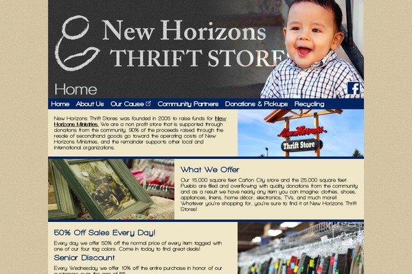 newhorizonsthriftstores.com site used Ts