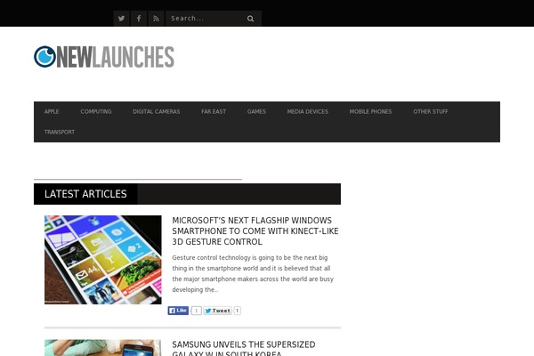 newlaunches.com site used G6