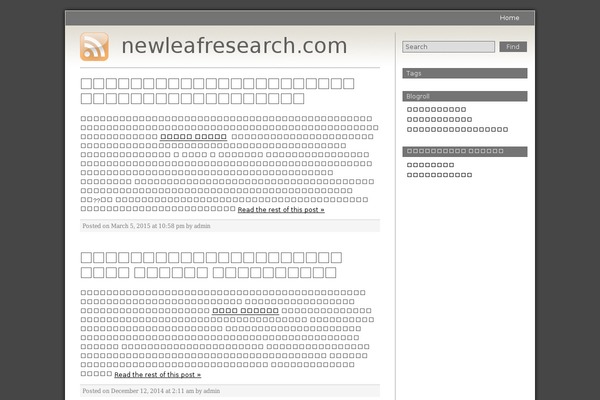 newleafresearch.com site used Grey Matter