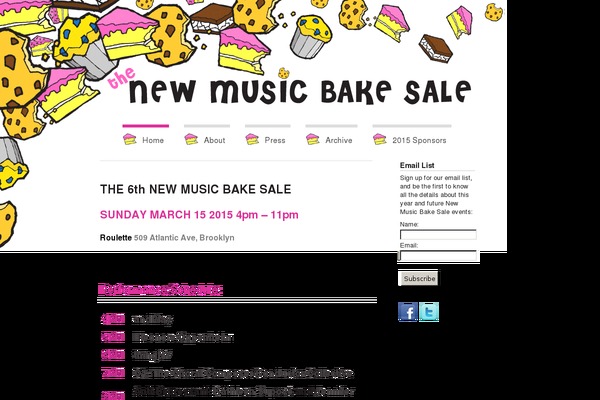 newmusicbakesale.org site used Bakesale