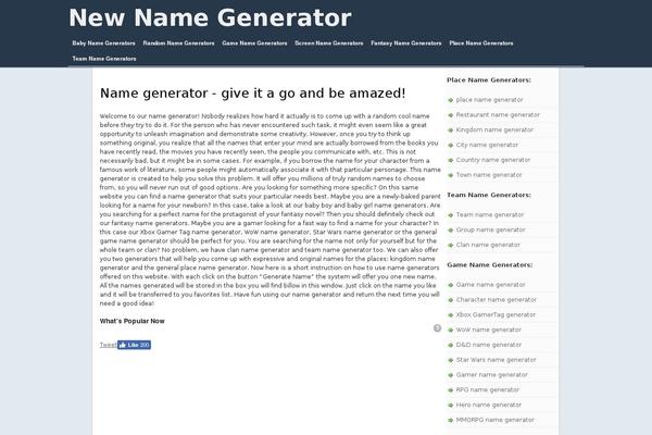 newnamegenerator.com site used Namegenerator