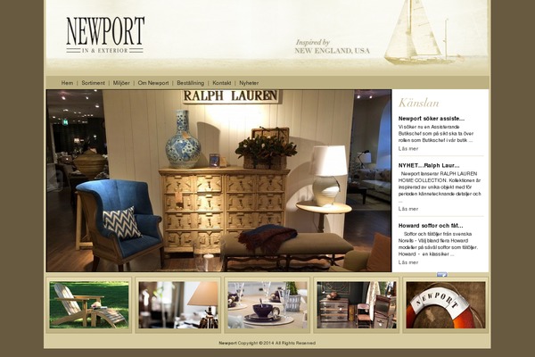 Newport theme site design template sample