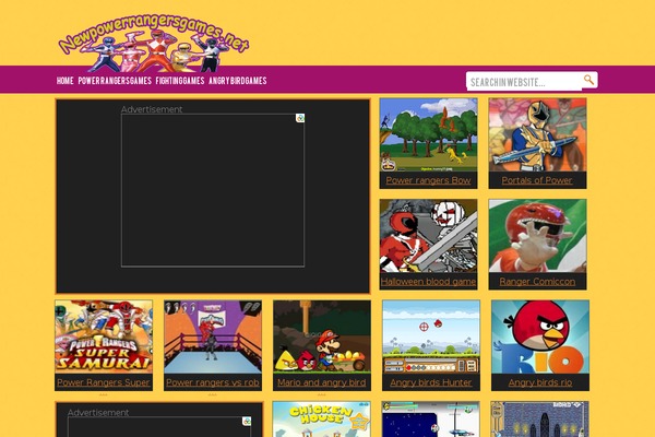 Game theme site design template sample