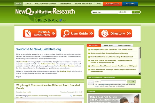 newqualitative.org site used Greenbook-qrca-rfros