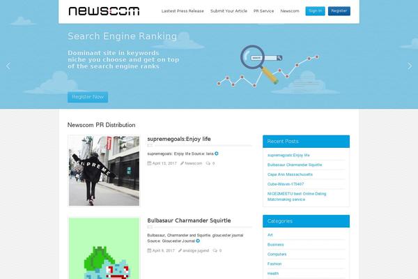 Newscom theme site design template sample