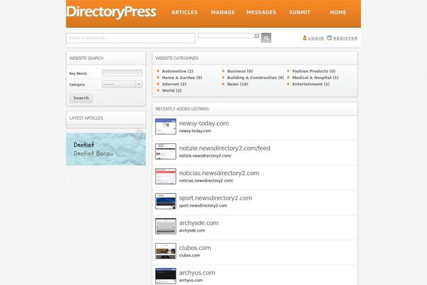 Directorypress theme site design template sample