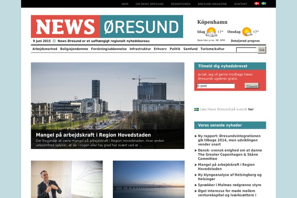 newsoresund.dk site used Newsoresund