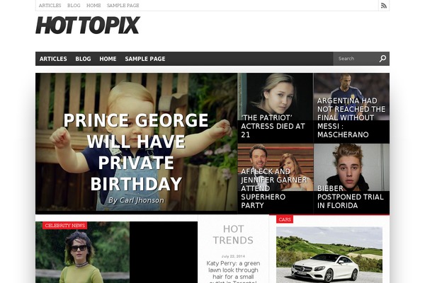 Hot Topix theme site design template sample