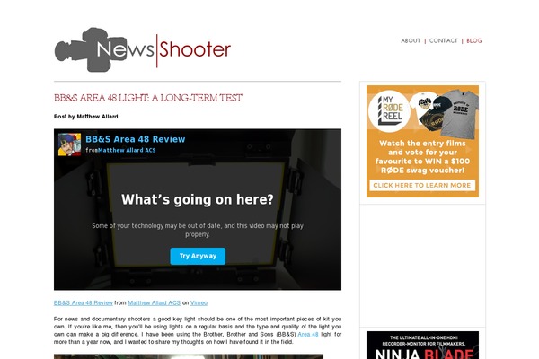 newsshooter.com site used Newsshooter-2018