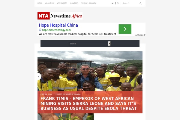 newstimeafrica.com site used Metro-mag