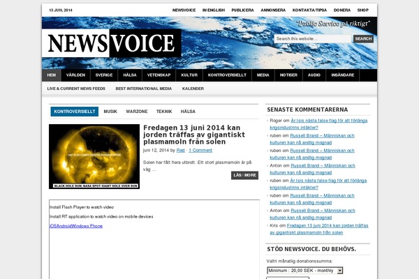 newsvoice.se site used Aeon-news