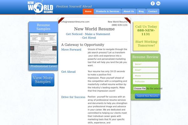 Newworld theme site design template sample