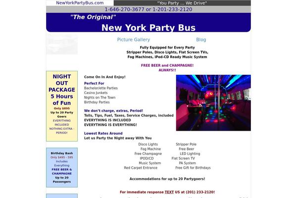 newyorkpartybus.com site used Canvas