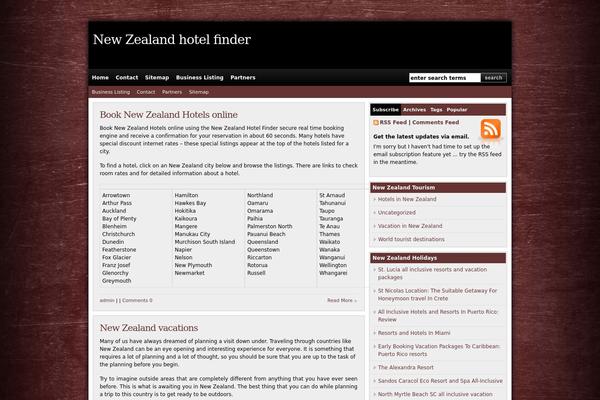 newzealandhotelfinder.com site used Wp Smooth
