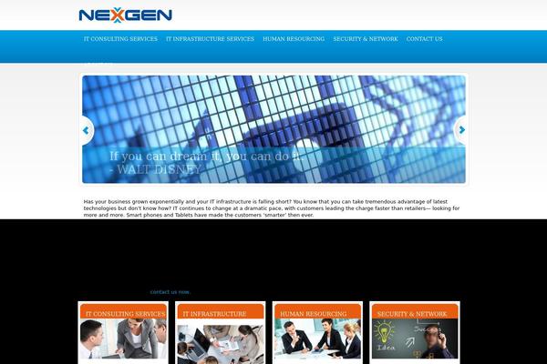 Nexgen theme site design template sample