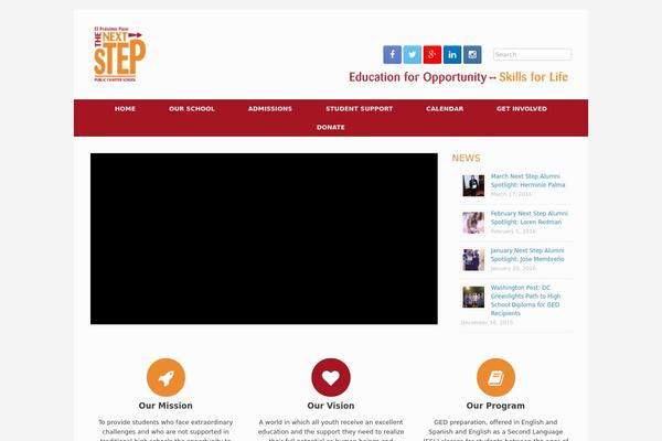 Vantage theme site design template sample