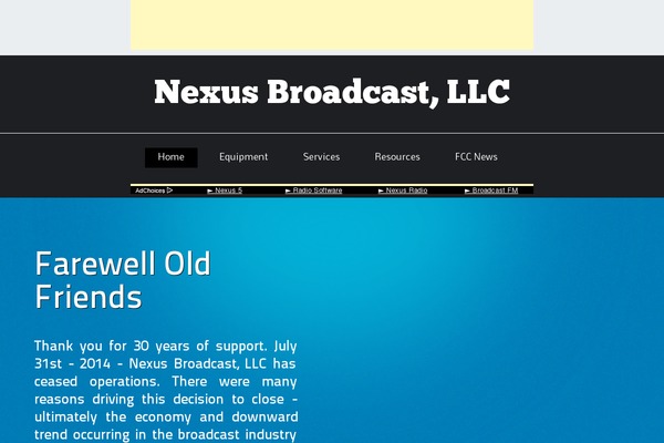 nexusbroadcast.com site used BlogArise