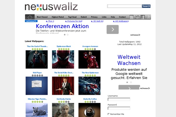 nexuswallz.com site used Cssgallery