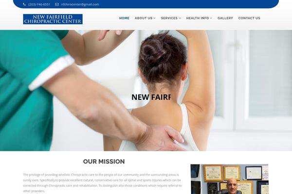 Chiropractor theme site design template sample