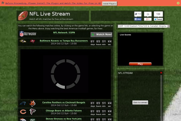 NFLStream theme websites examples