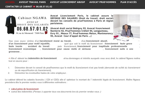 ngawa-avocat-paris.fr site used Ngawa