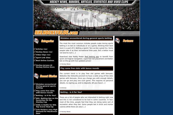 nhlhockeyblog.com site used Hiperminimalist