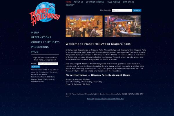 Planet theme site design template sample
