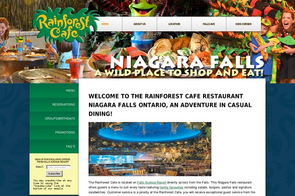niagarafallsrainforestcafe.com site used Rainforest [theme In Modified Directory]
