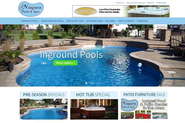 Swimmingpool theme site design template sample