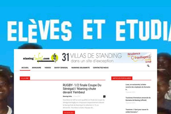 Newspaper theme site design template sample